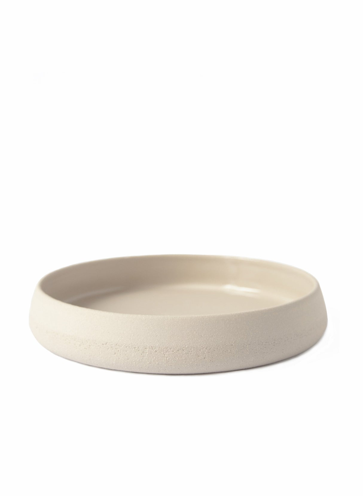 Handmade Stoneware Dinner Plates with High Sides and Transparent Glaze-Parc Decor