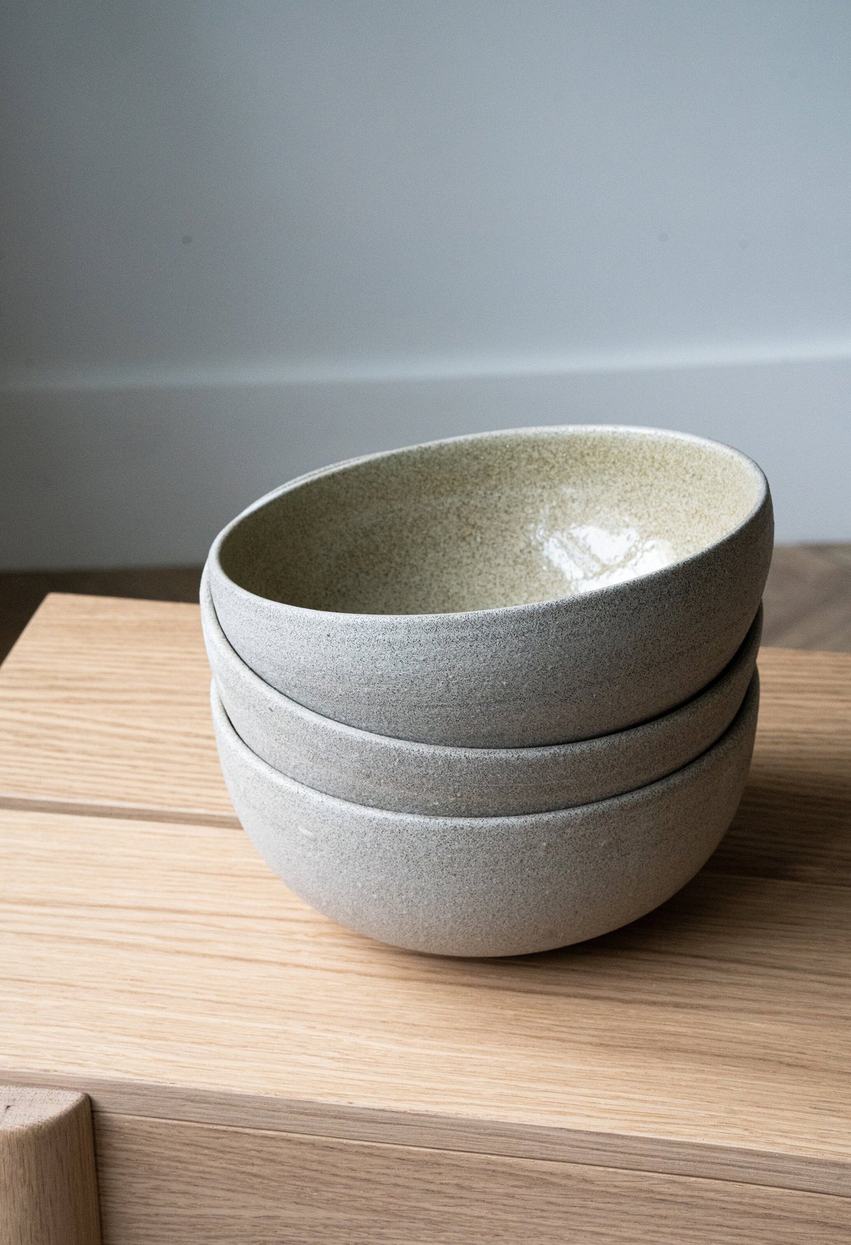 Handmade Stoneware Ramen Bowl "Concrete"-Parc Decor