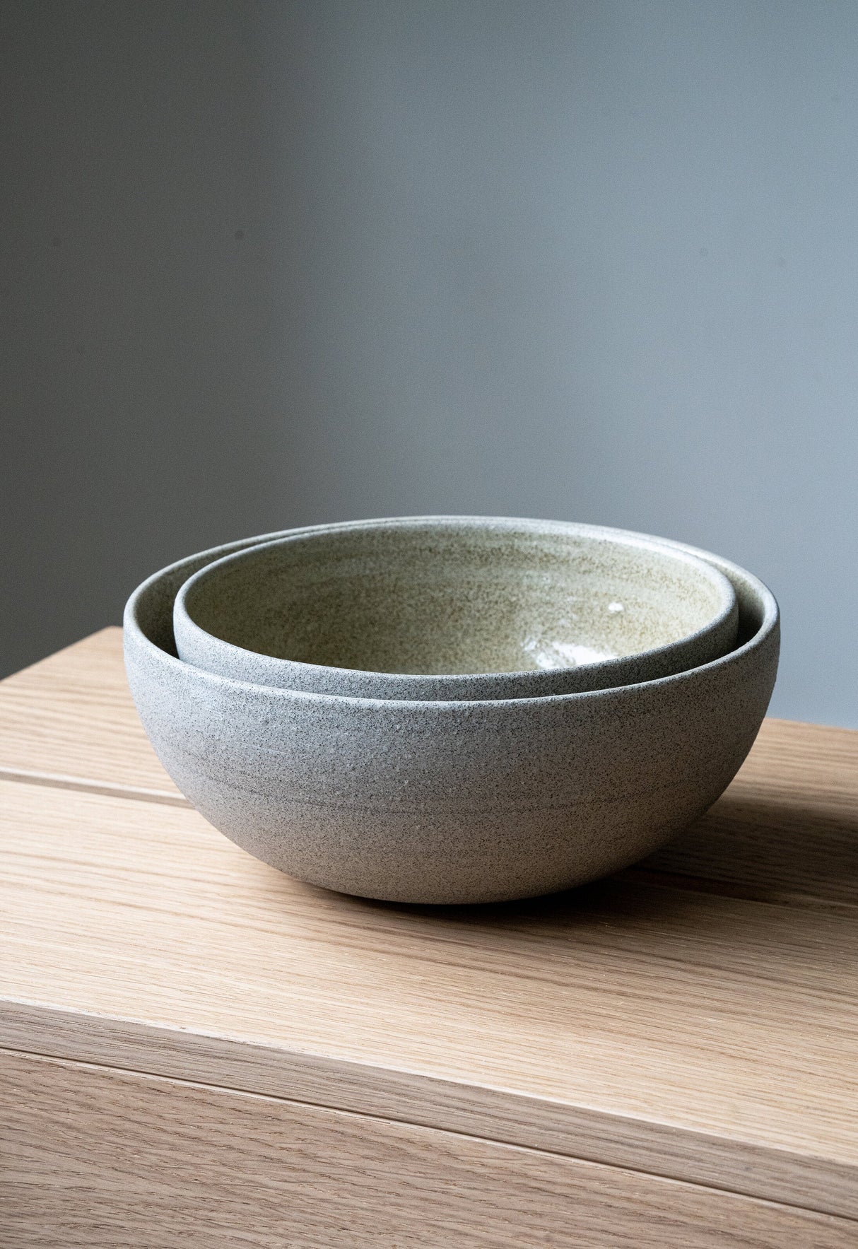 Handmade Stoneware Ramen Bowl "Concrete"-Parc Decor