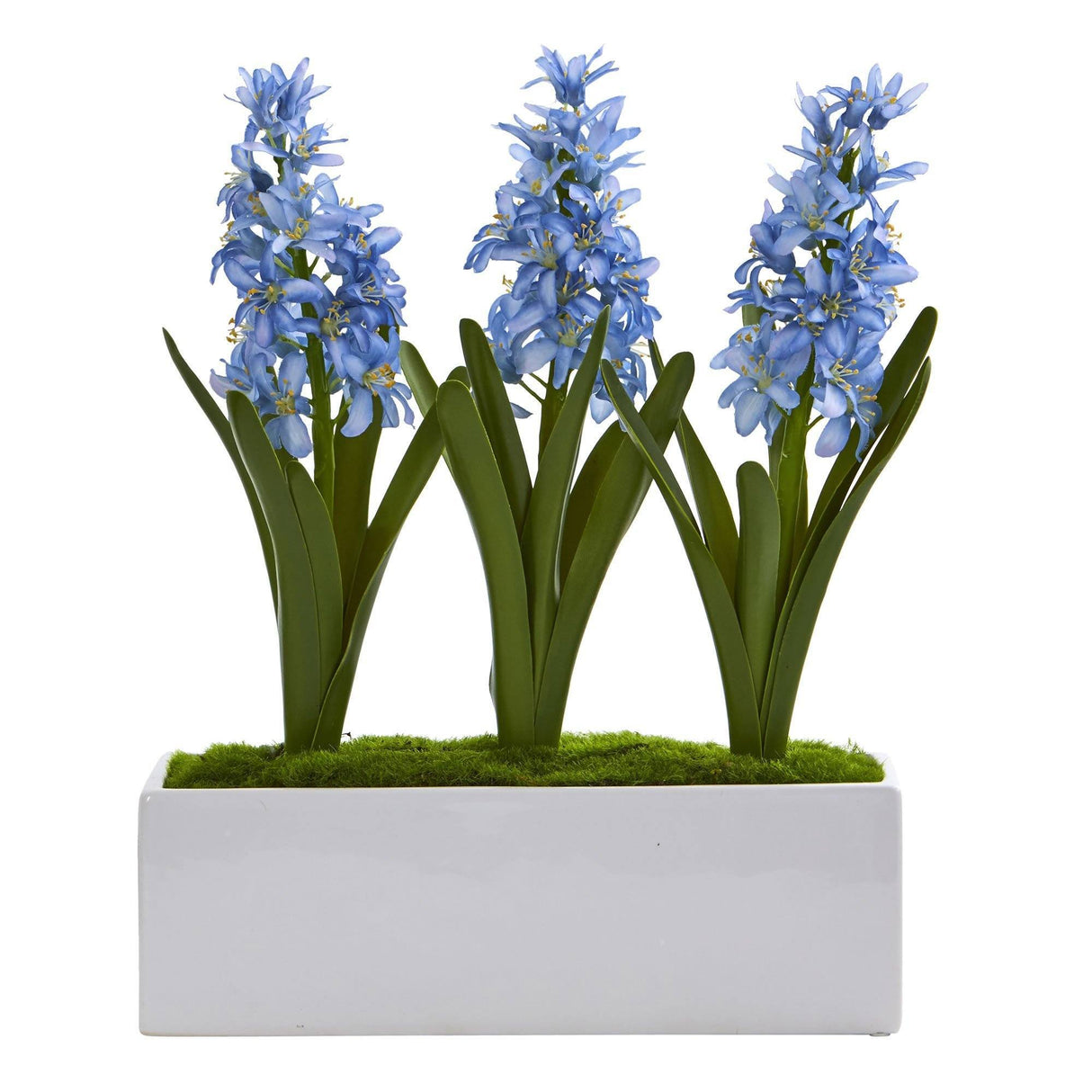 Hyacinth Artificial Arrangement in White Vase-Parc Decor