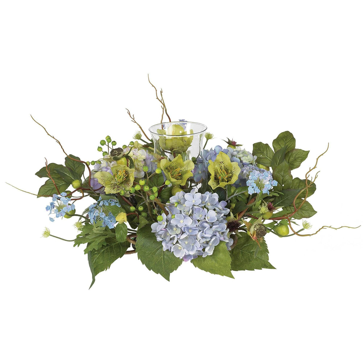 Hydrangea Candle Holder Centerpiece-Parc Decor