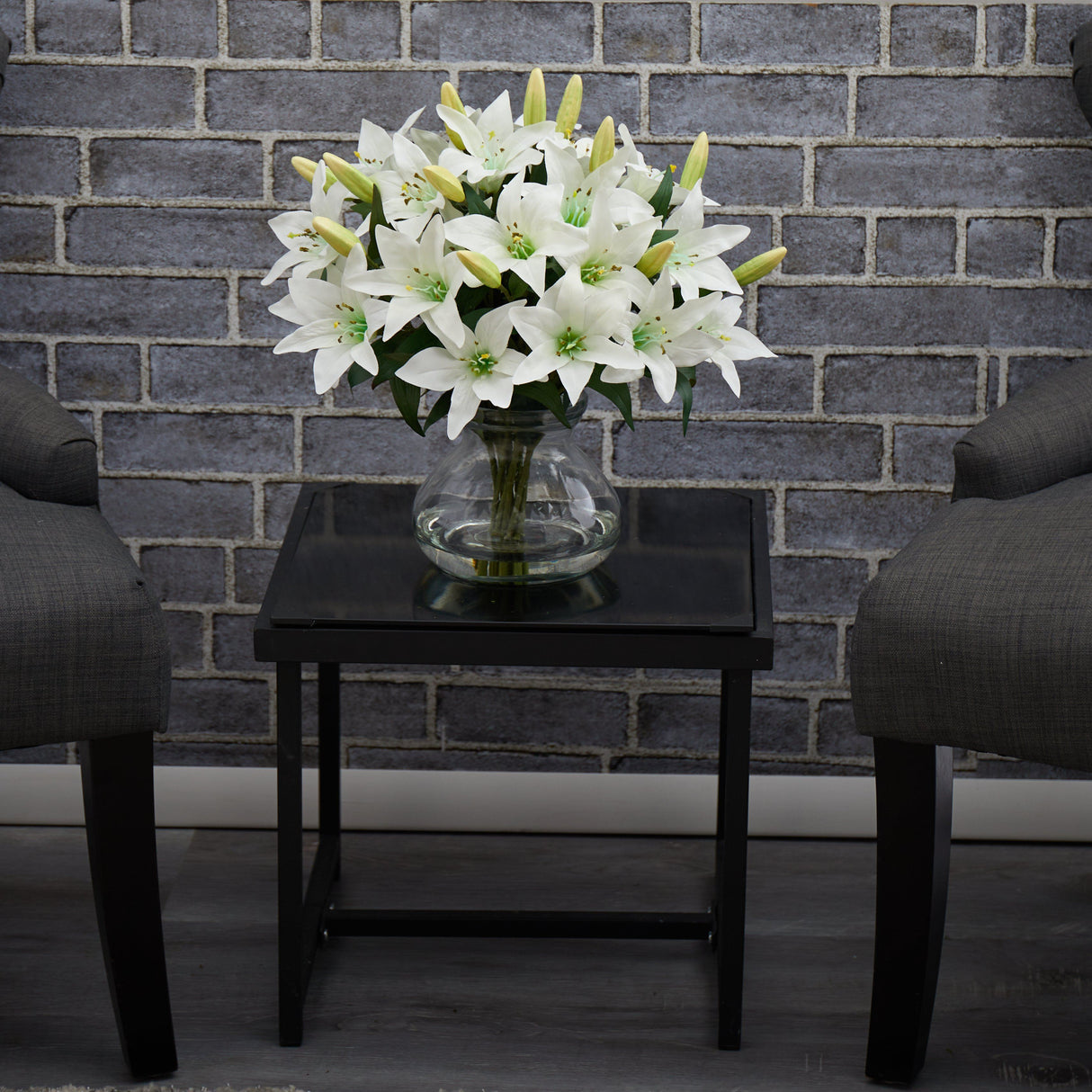 Large Lily Arrangement with Vase-Parc Decor
