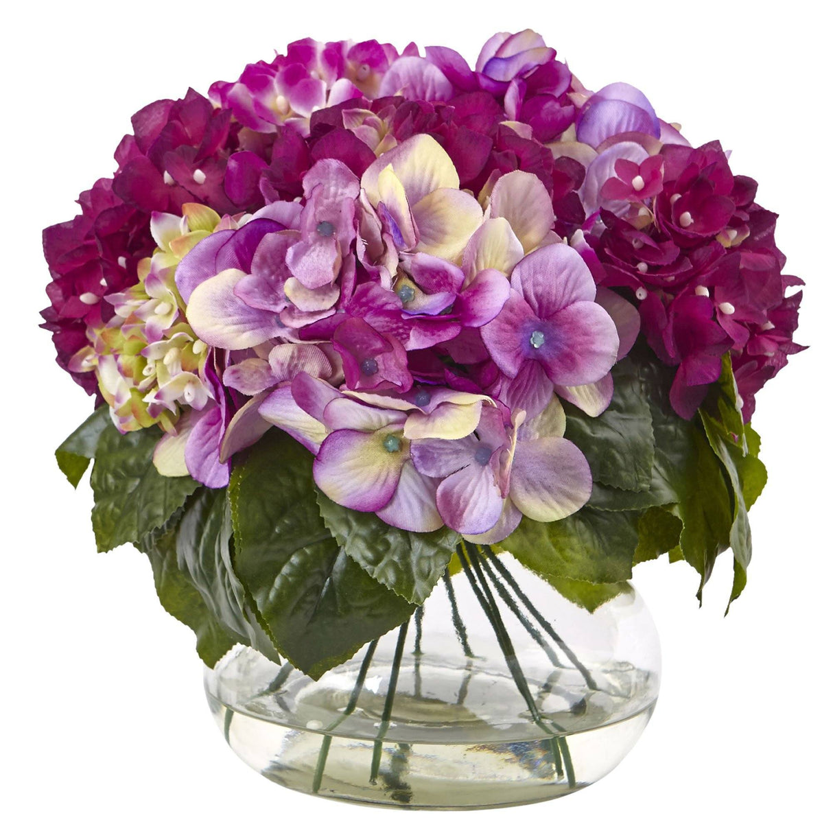 Mixed Hydrangea w/Vase-Parc Decor