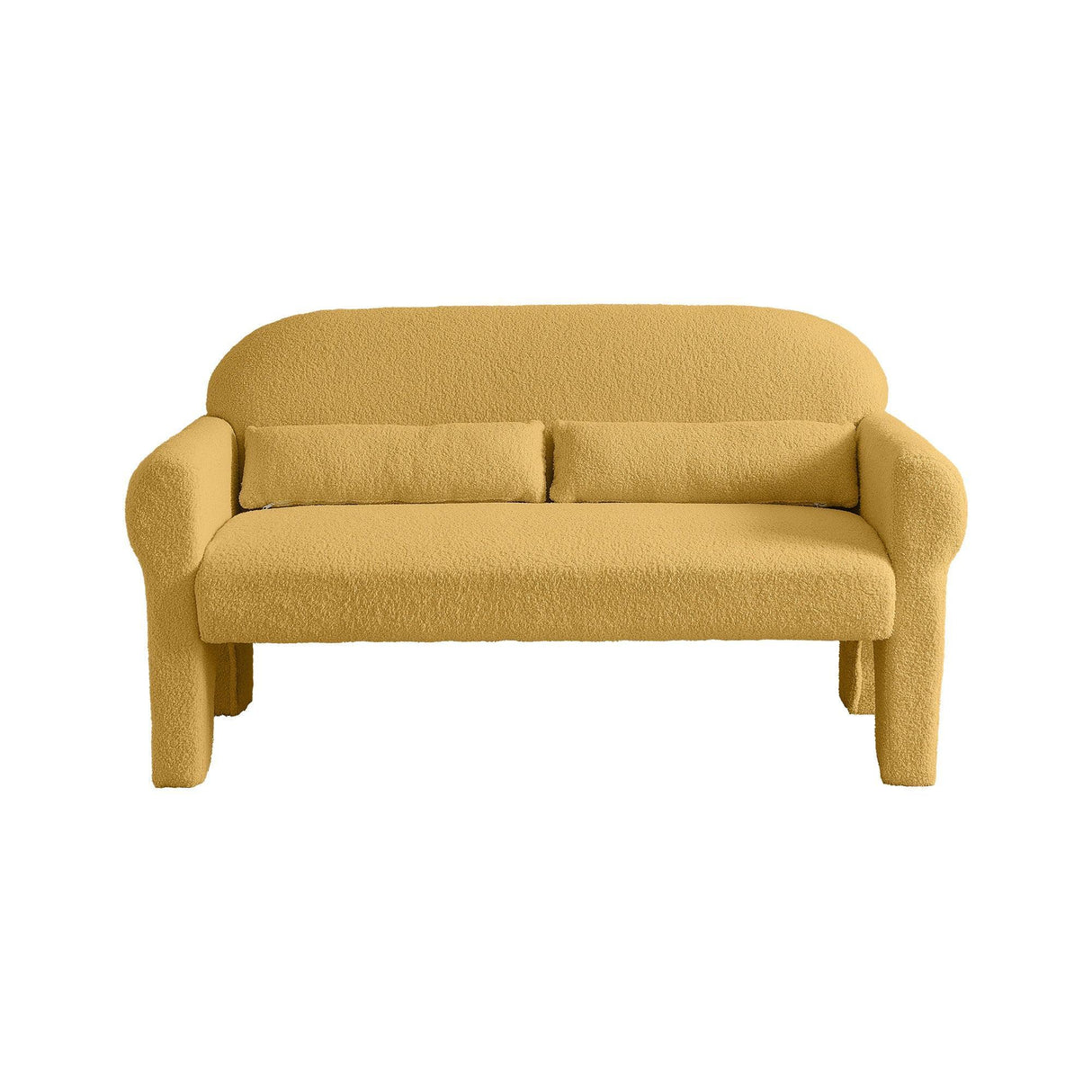 Modern Lambs Wool Fabric Loveseat for Living Room-Parc Decor