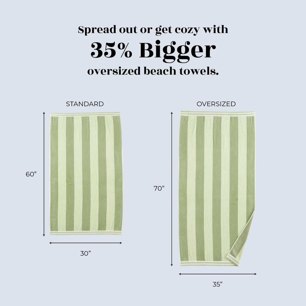 Oversized Striped Cabana Beach Towel - Edgartown Collection-Parc Decor
