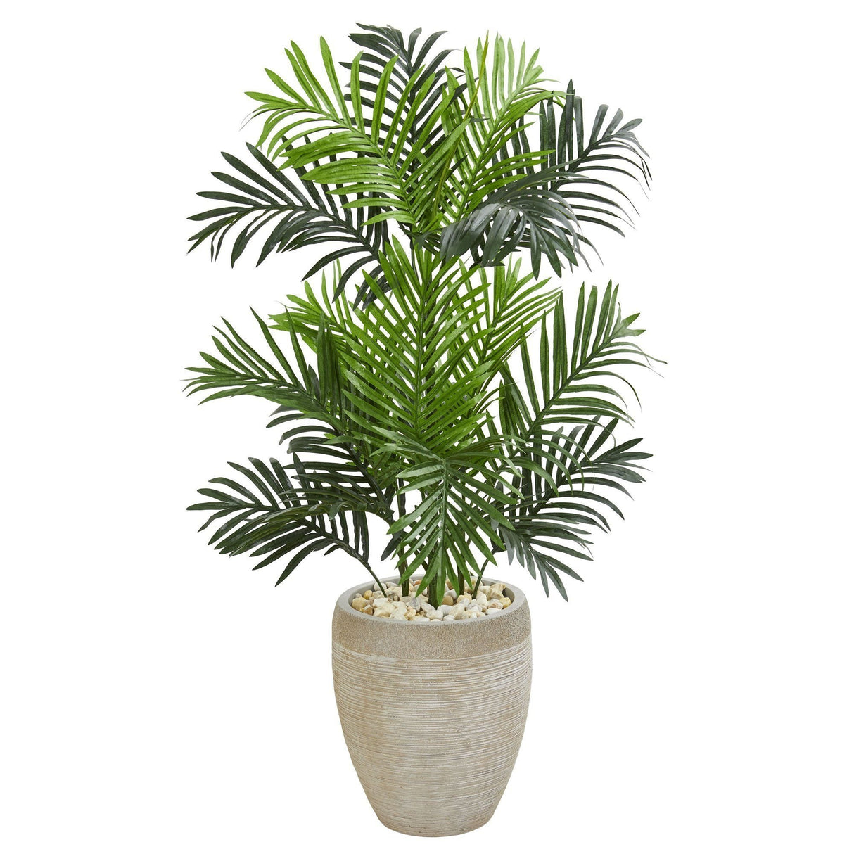 Paradise Palm Artificial Tree in Sand Colored Planter-Parc Decor