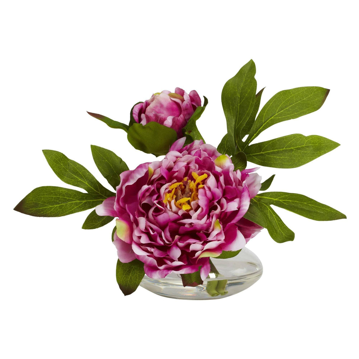 Peony w/Glass Vase (Set of 3)-Parc Decor