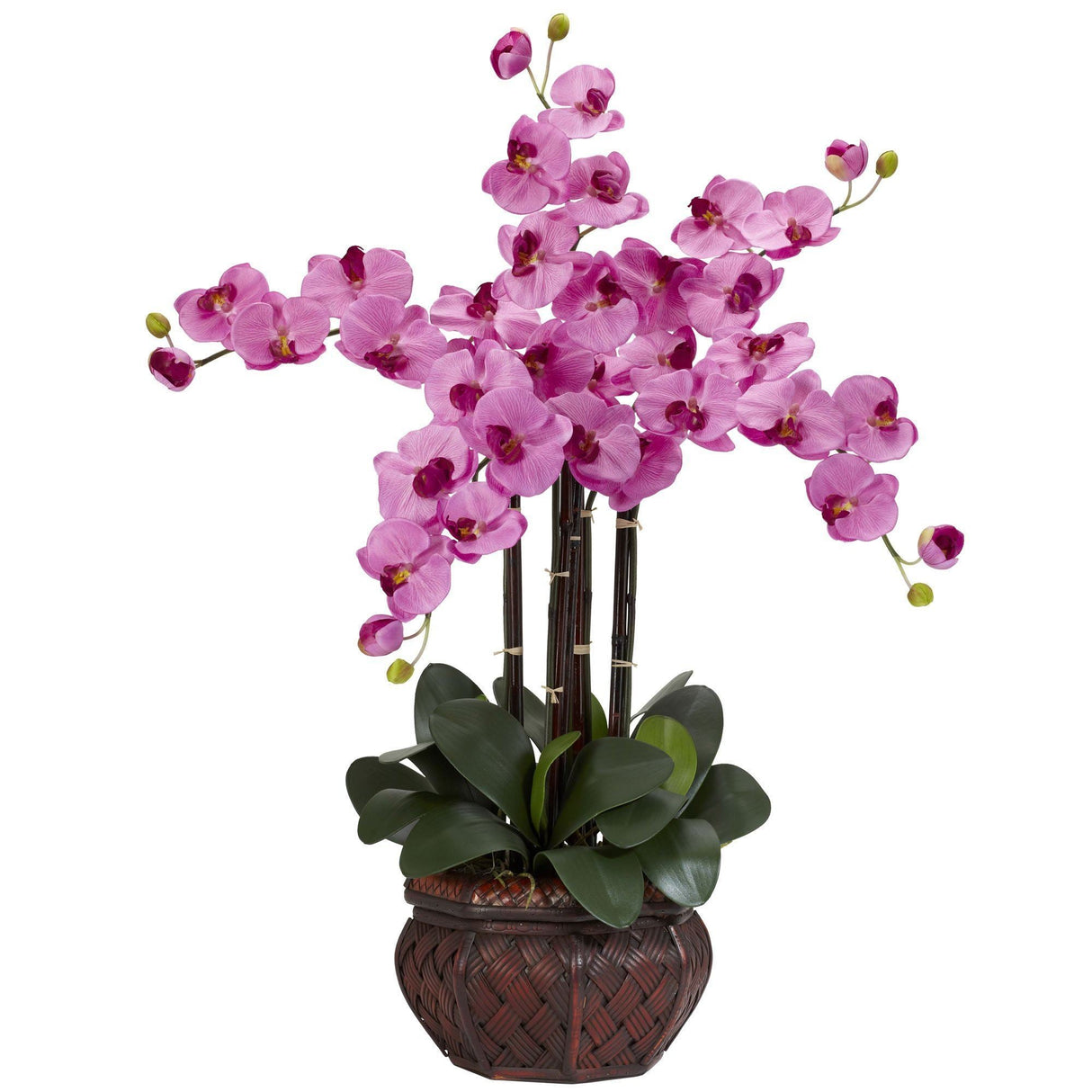 Phalaenopsis w/Decorative Vase Silk Flower Arrangement-Parc Decor