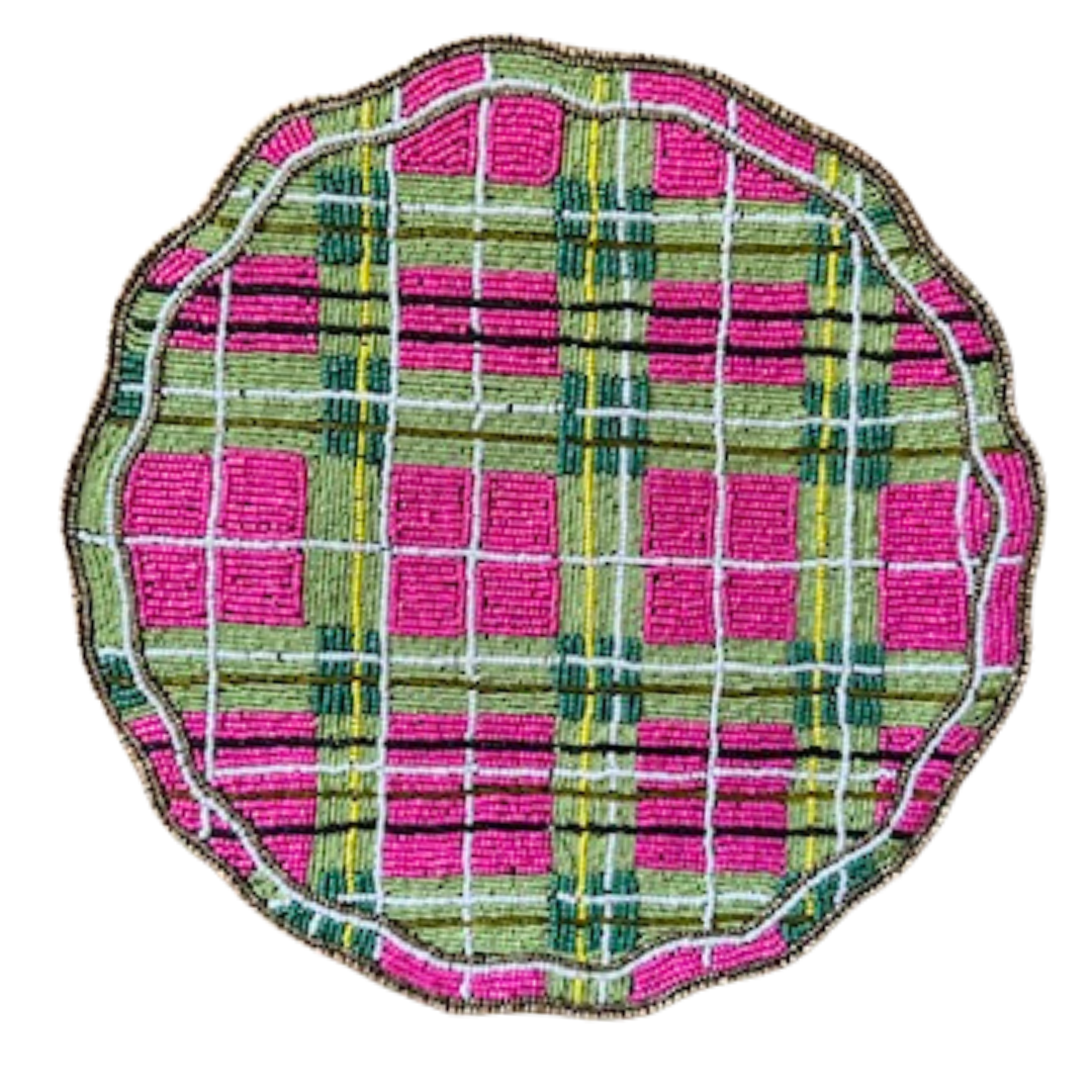 Preppy Plaid Holiday Placemat-Parc Decor