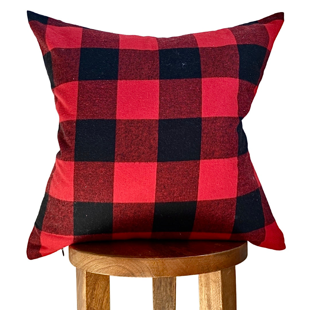 Red Buffalo Plaid Pillow Cover-Parc Decor