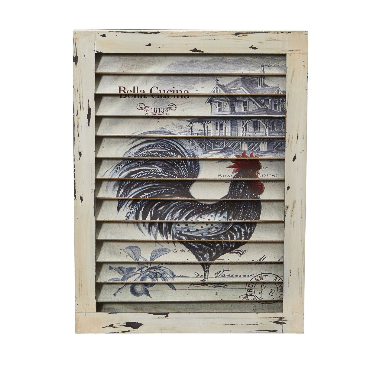Rooster Window Shutter Wall Decor-Parc Decor