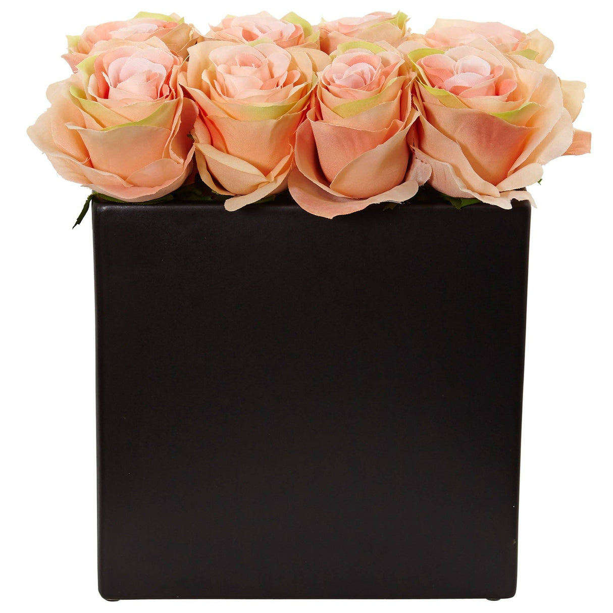 Roses Arrangement in Black Vase-Parc Decor