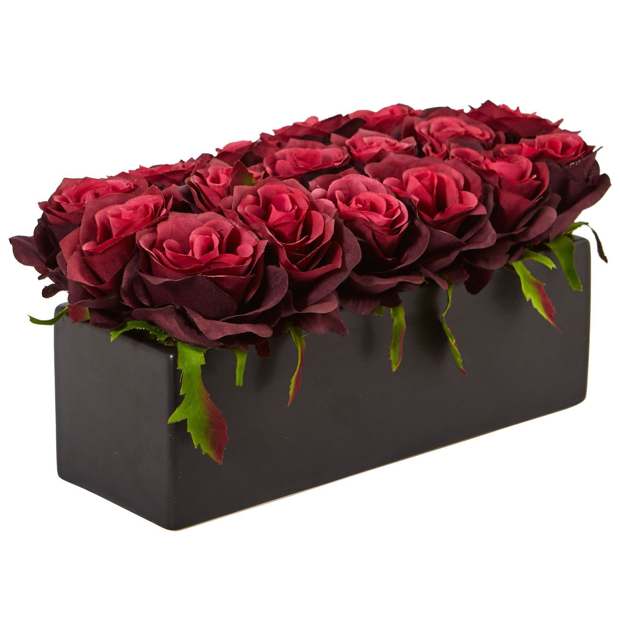 Roses in Rectangular Planter-Parc Decor