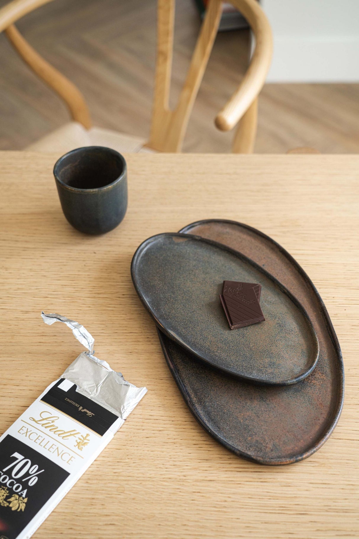 Rust Matte Stoneware Serving Platter-Parc Decor