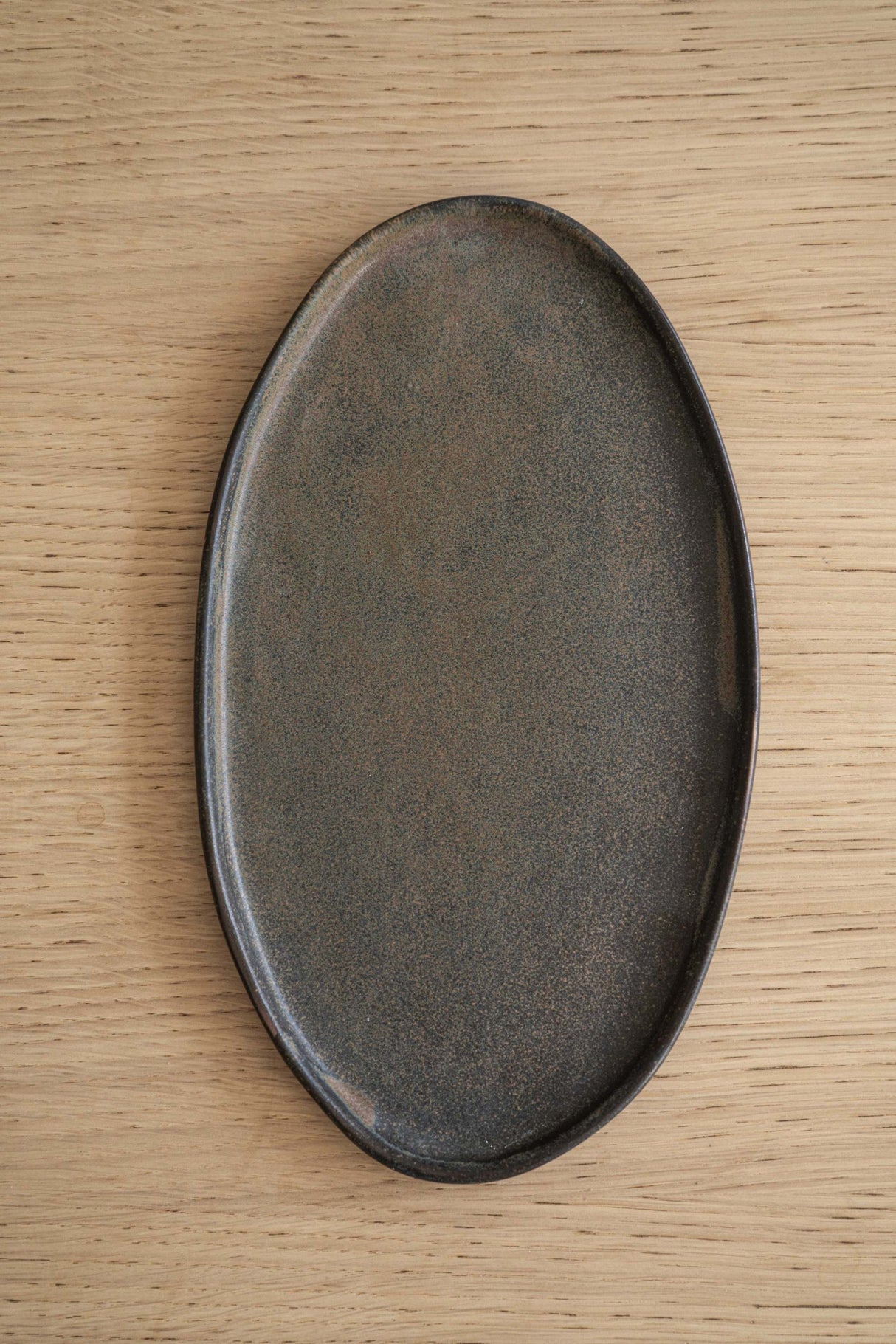 Rust Matte Stoneware Serving Platter-Parc Decor