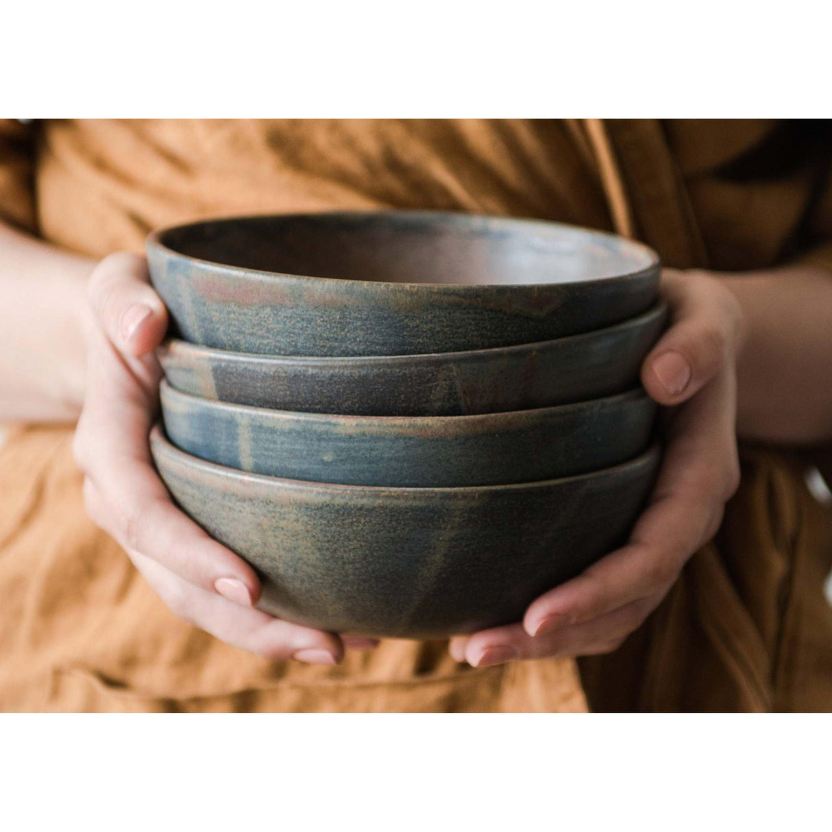 Rust Stoneware Soup Bowl