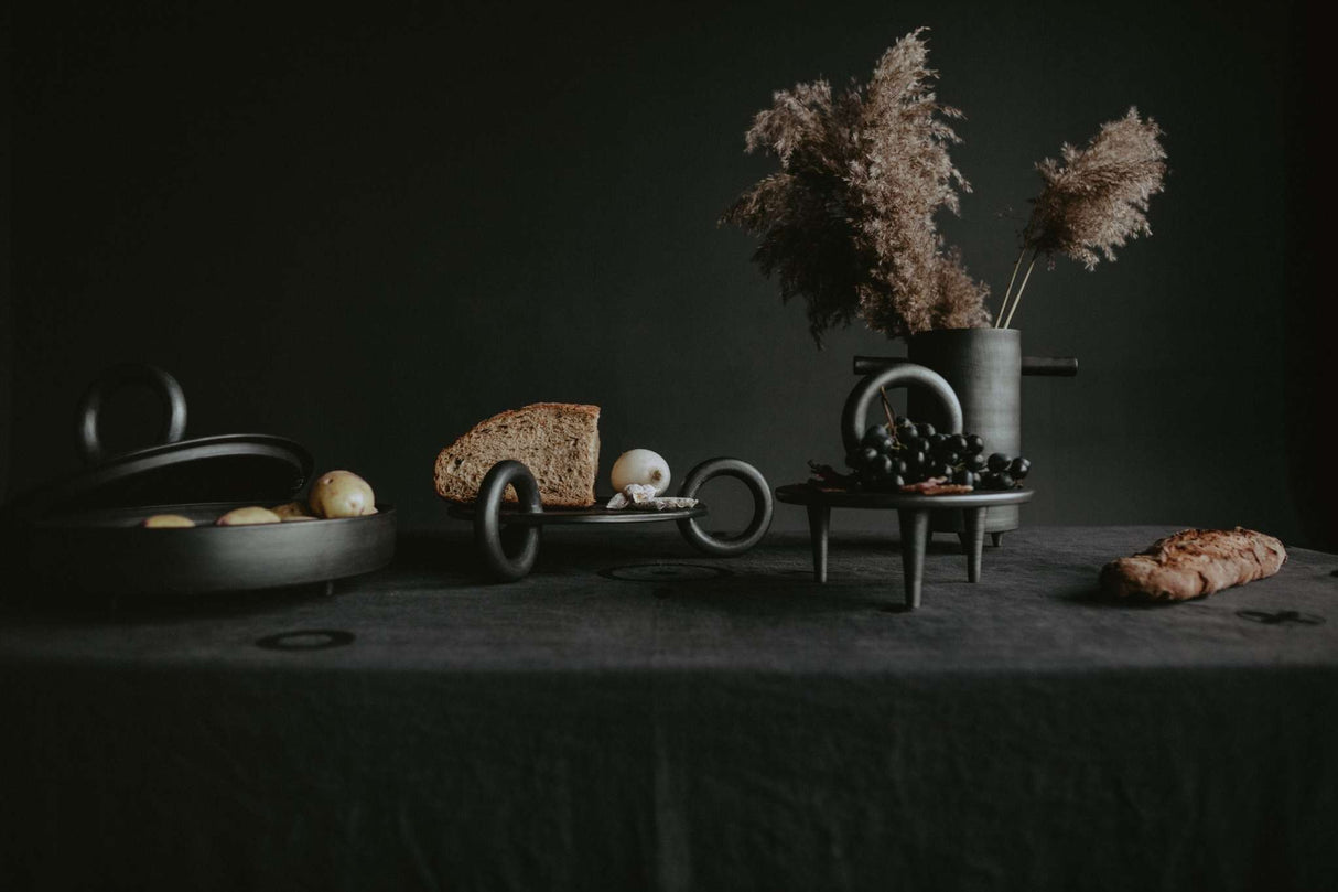 Small Serving Pedestal Platter Guculia. Shadow-Parc Decor