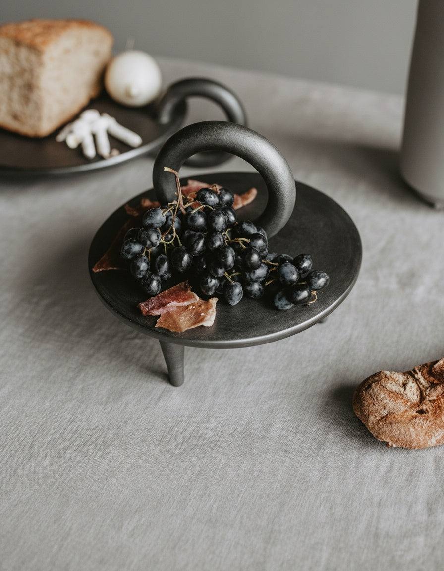 Small Serving Pedestal Platter Guculia. Shadow-Parc Decor