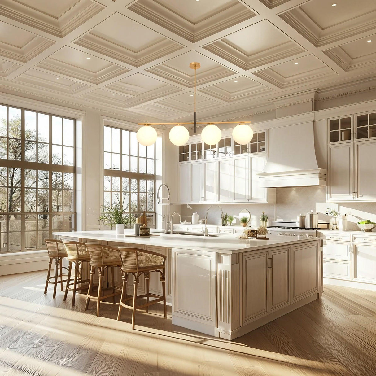 Spark Modern Gold Linear 4 Light Chandelier-Parc Decor