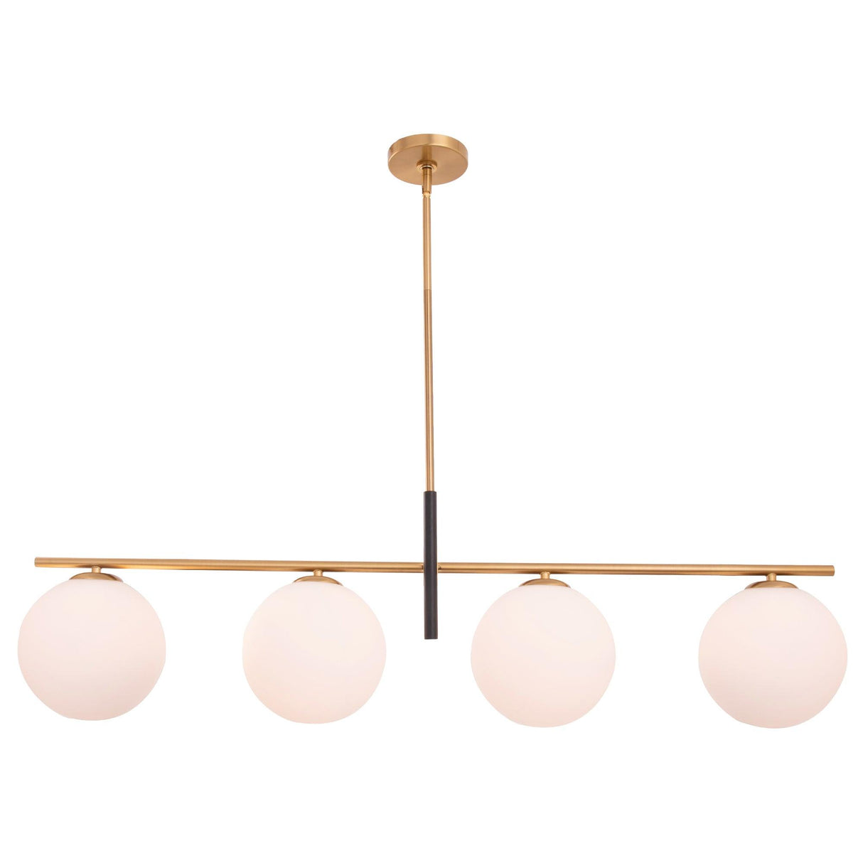 Spark Modern Gold Linear 4 Light Chandelier-Parc Decor