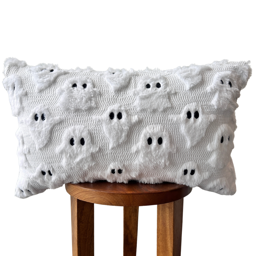 Spooky Ghost Lumbar Pillow Cover-Parc Decor