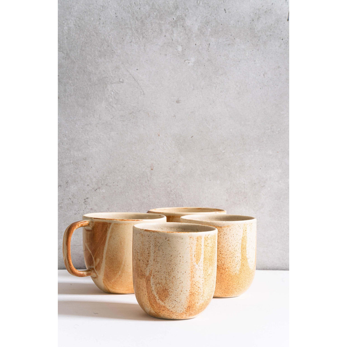 Stoneware Beige Coffee Cup