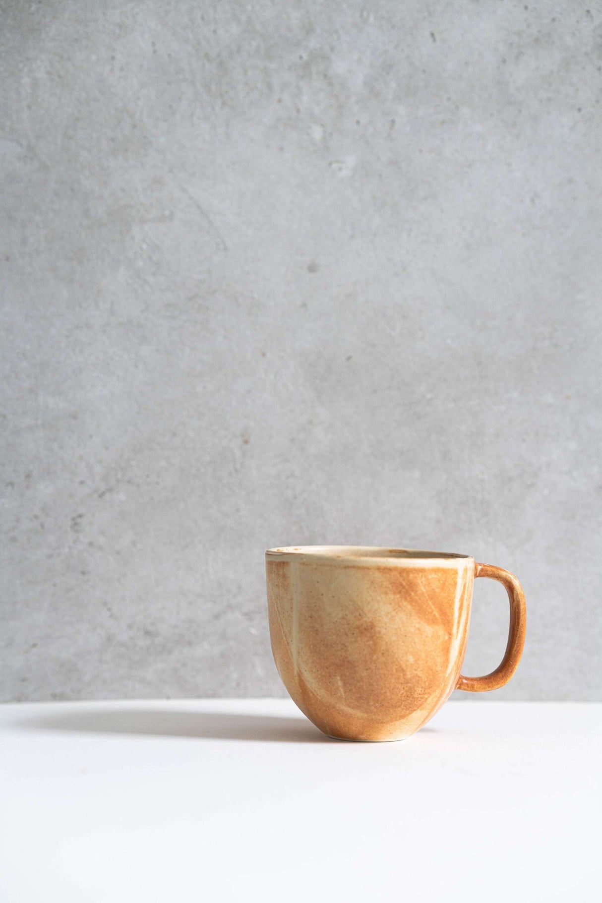 Stoneware Beige Coffee Mug-Parc Decor