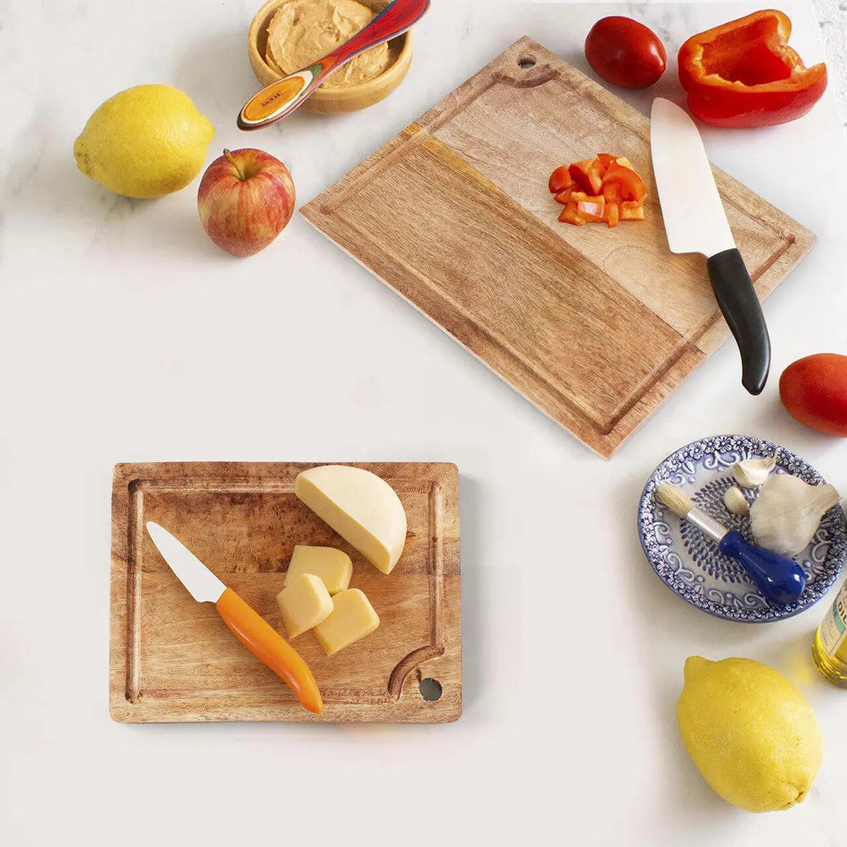 Taglio Mango Wood Cutting Boards (Set of 2)-Parc Decor