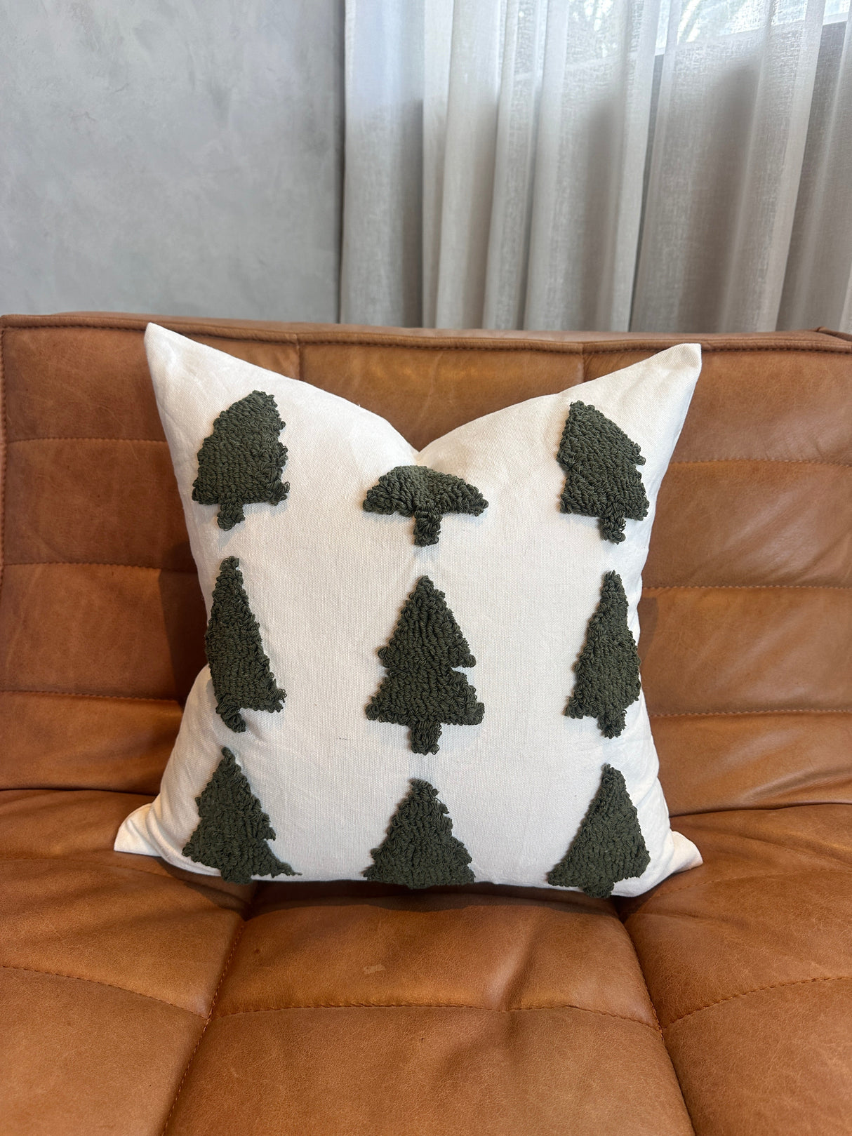 Tufted Christmas Tree Pillow Cover-Parc Decor