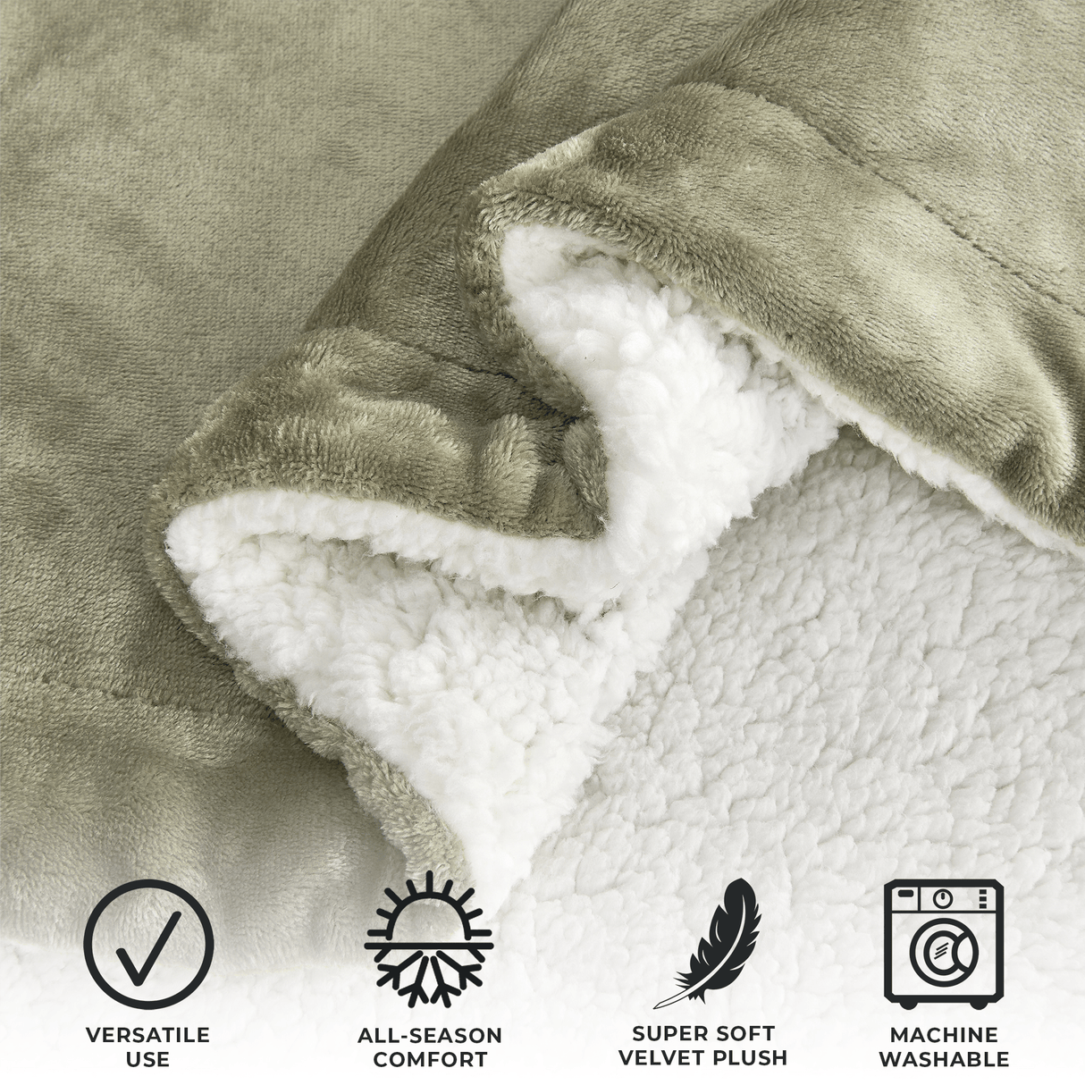 Velvet Plush Sherpa Luxury Bed Blanket - Kinsley Collection-Parc Decor