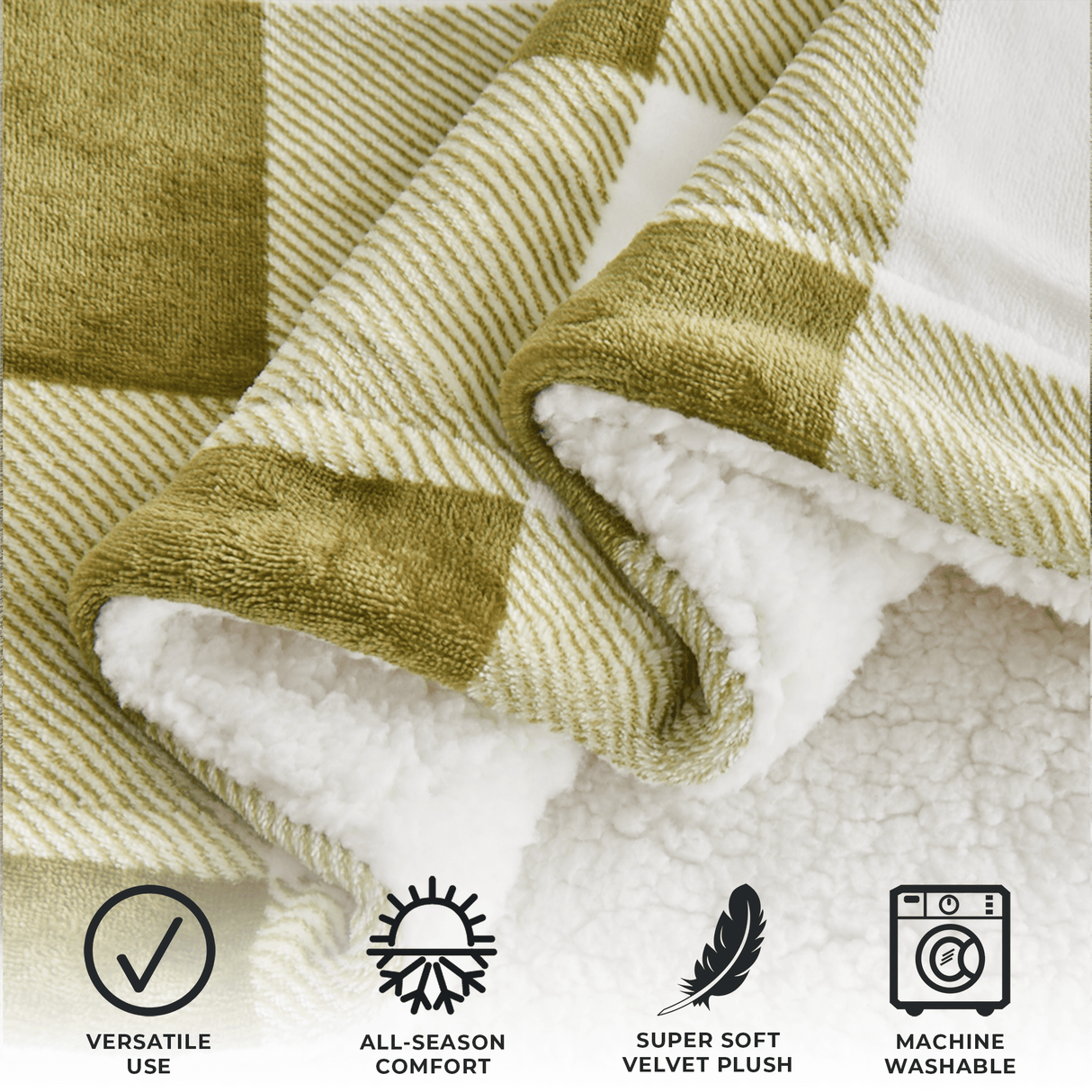 Velvet Plush Sherpa Luxury Bed Blanket - Kinsley Collection-Parc Decor