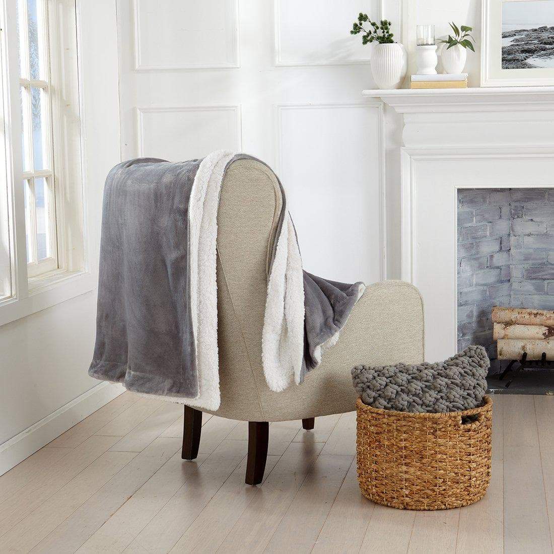 Velvet Plush Sherpa Luxury Bed Blanket - Kinsley Collection-Parc Decor