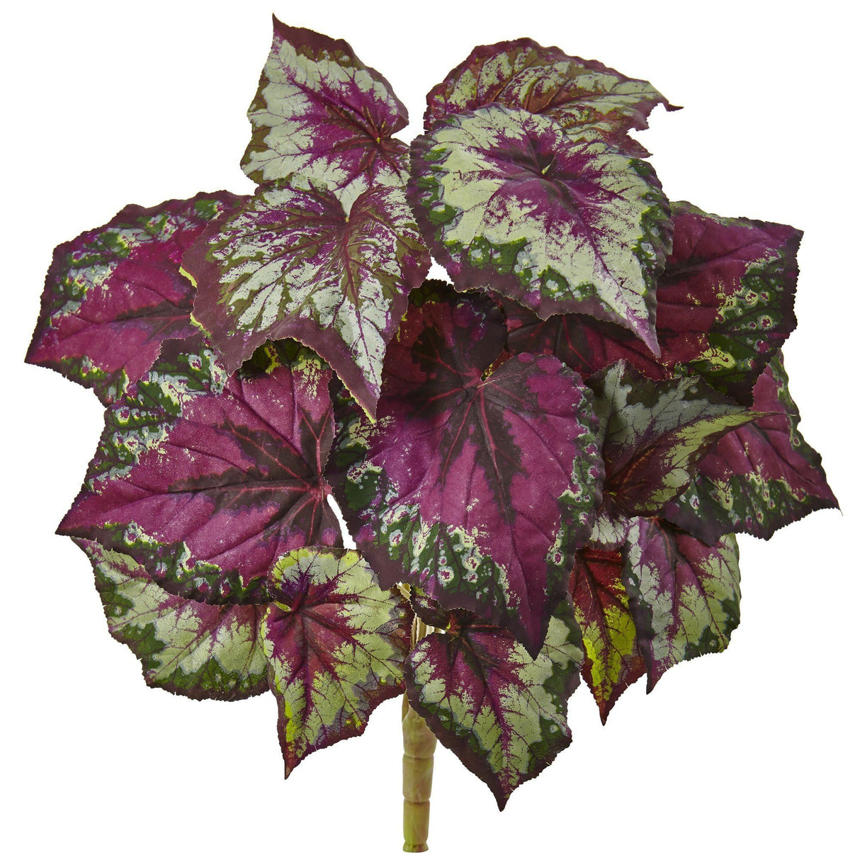 Wax Begonia Bush (Set of 6)-Parc Decor