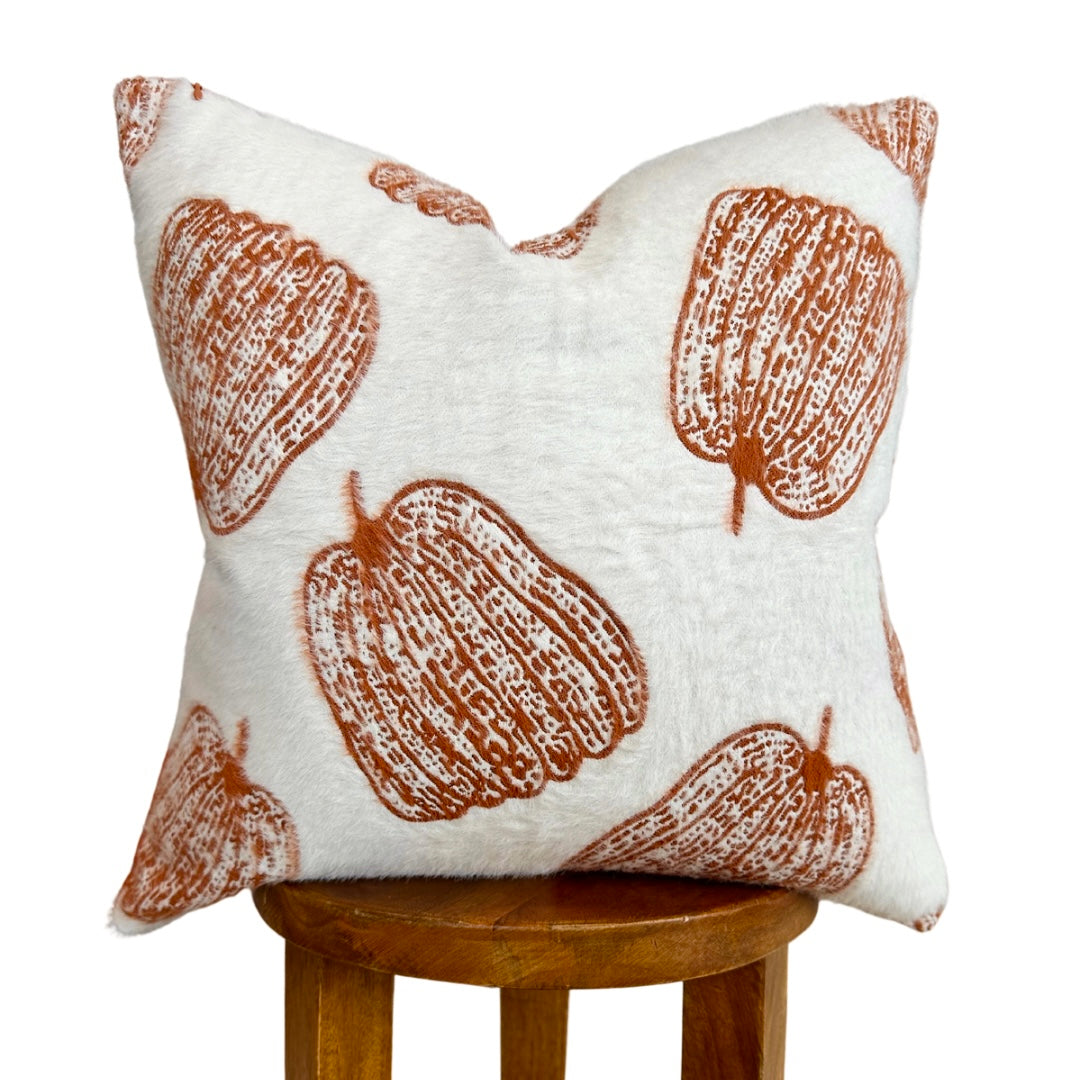 White Pumpkin Pillow Cover-Parc Decor