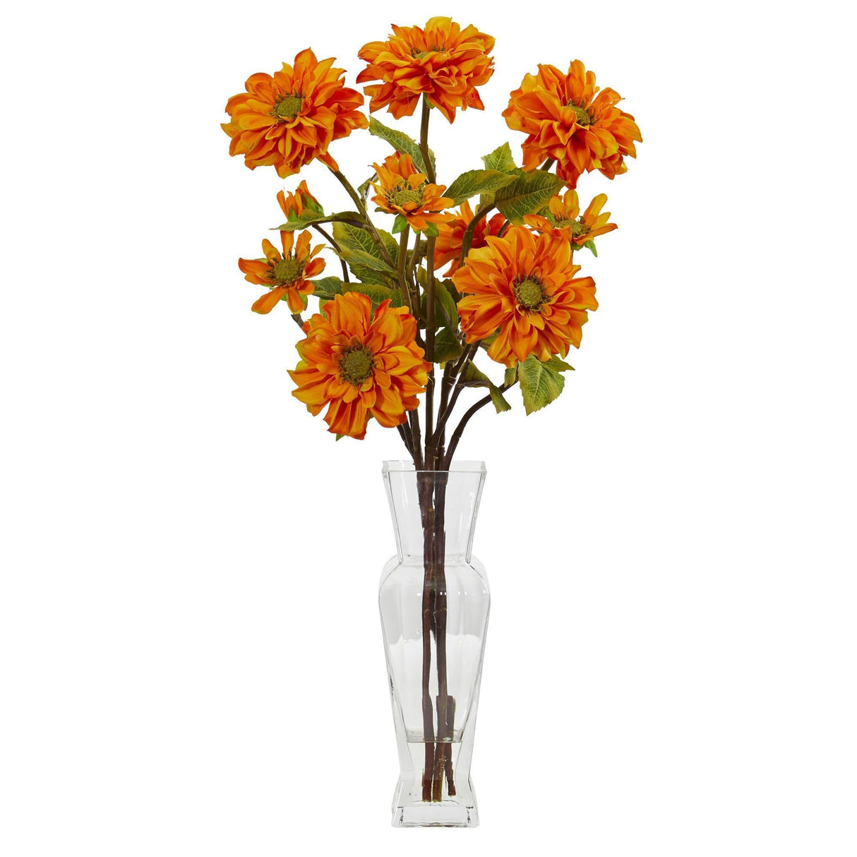 Zinnia Artificial Arrangement-Parc Decor