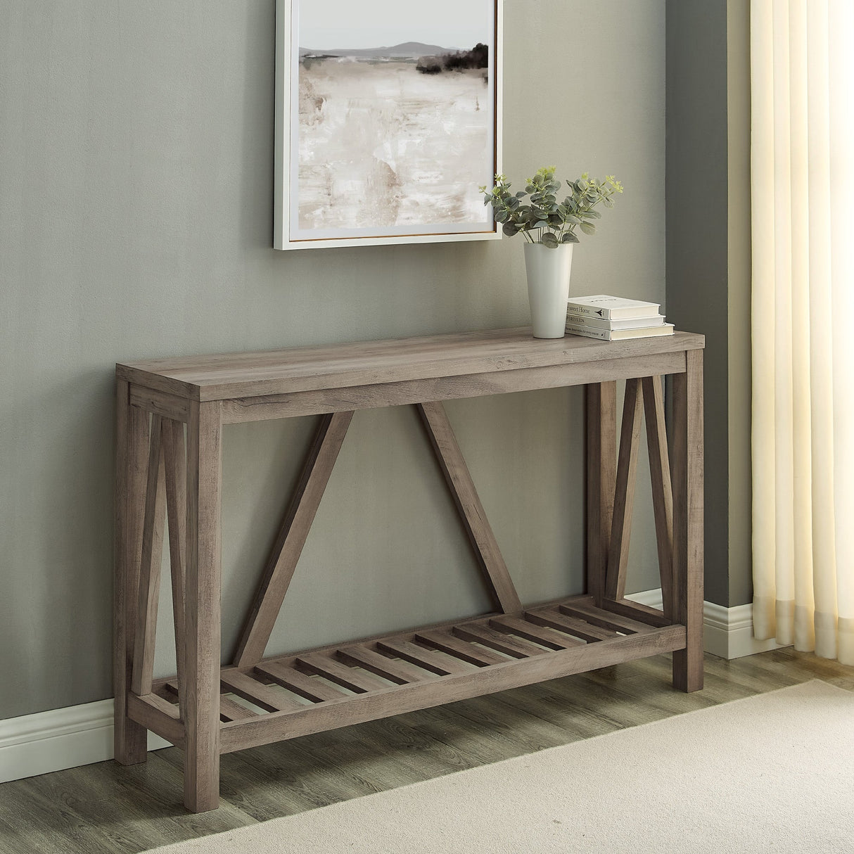 A-Frame Rustic Entry Table-Occasional-Parc Decor