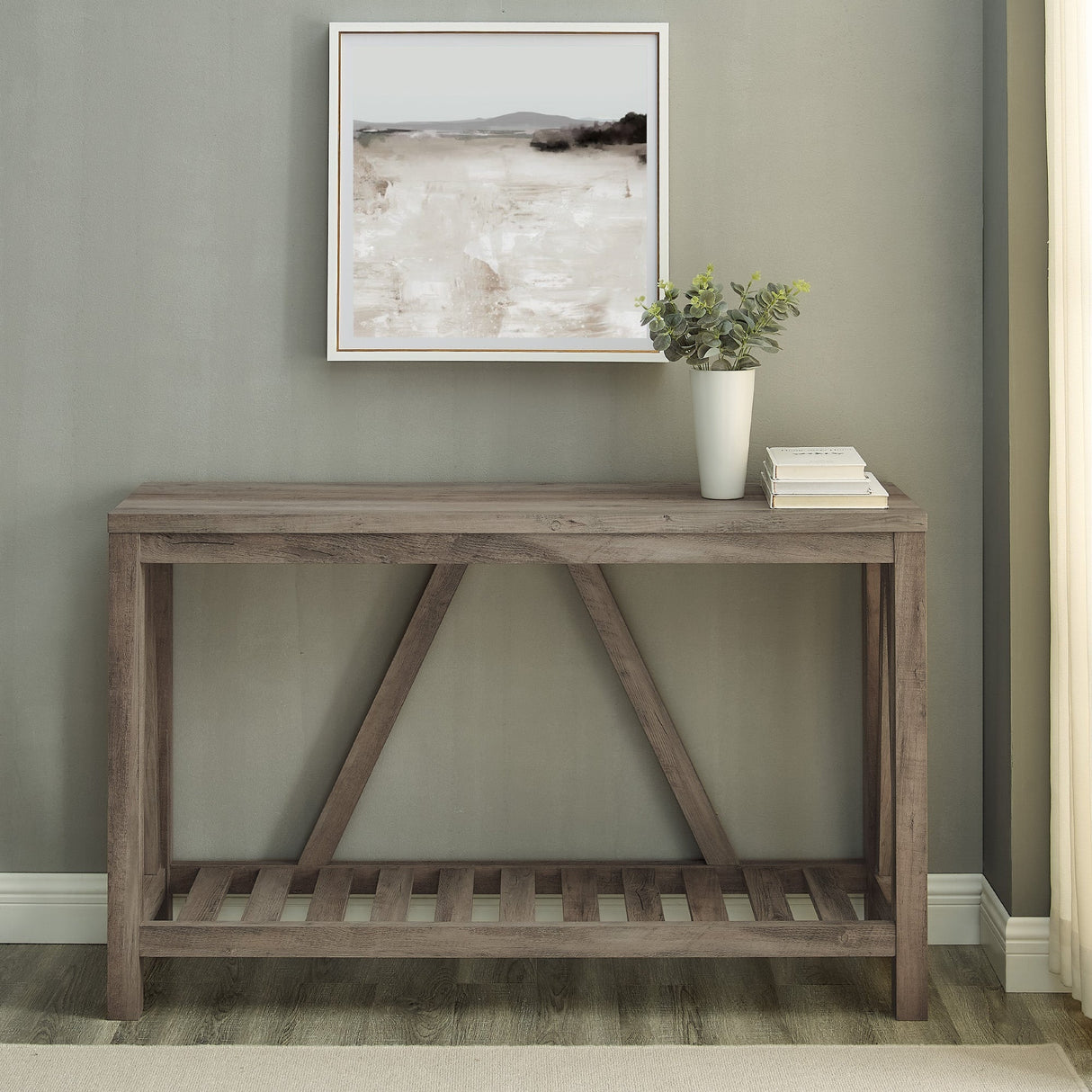 A-Frame Rustic Entry Table-Occasional-Parc Decor