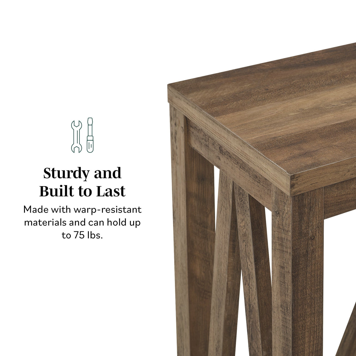 A-Frame Rustic Entry Table-Occasional-Parc Decor