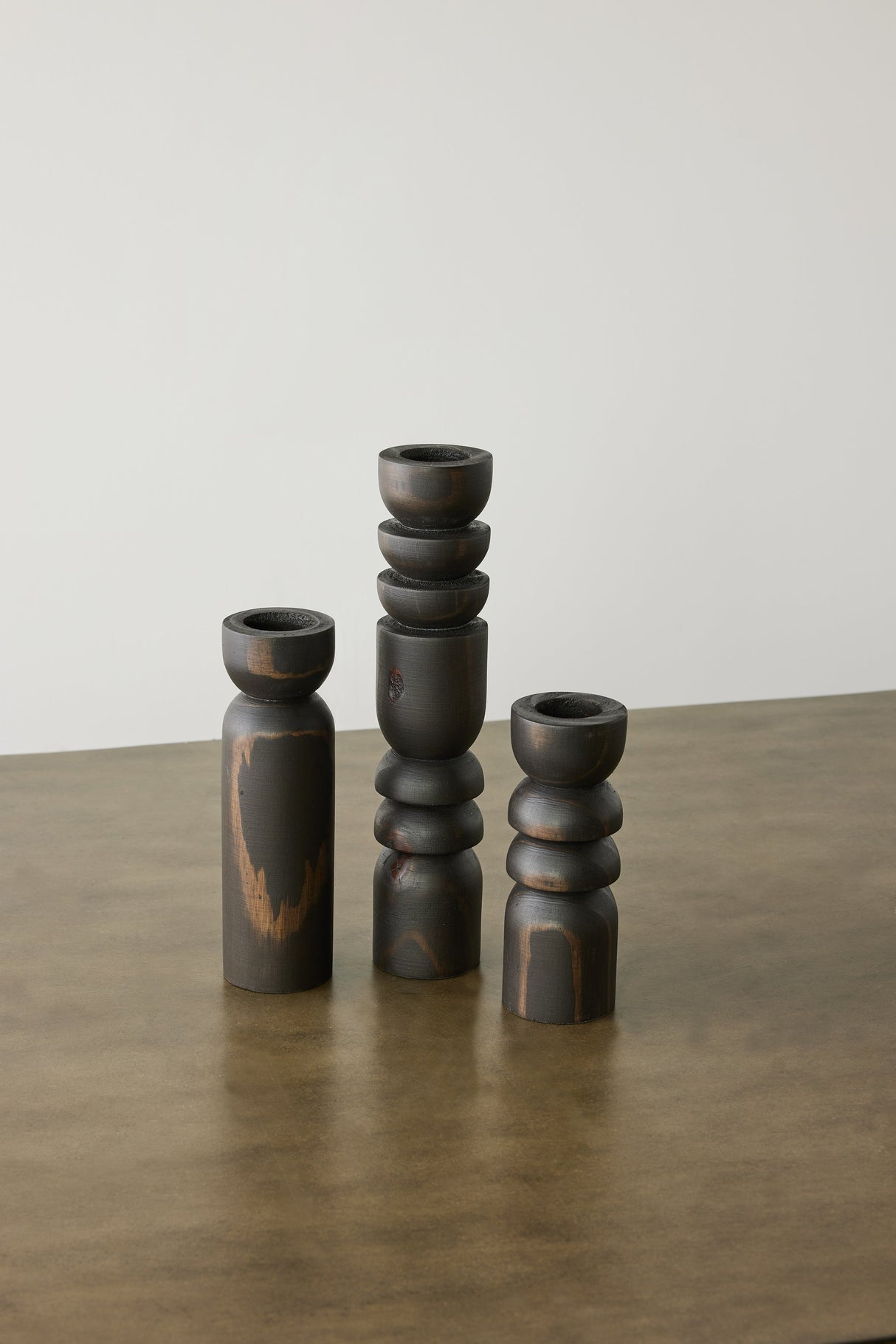 Abstract Wooden Tealight Totem Candle Holder-Décor-Parc Decor