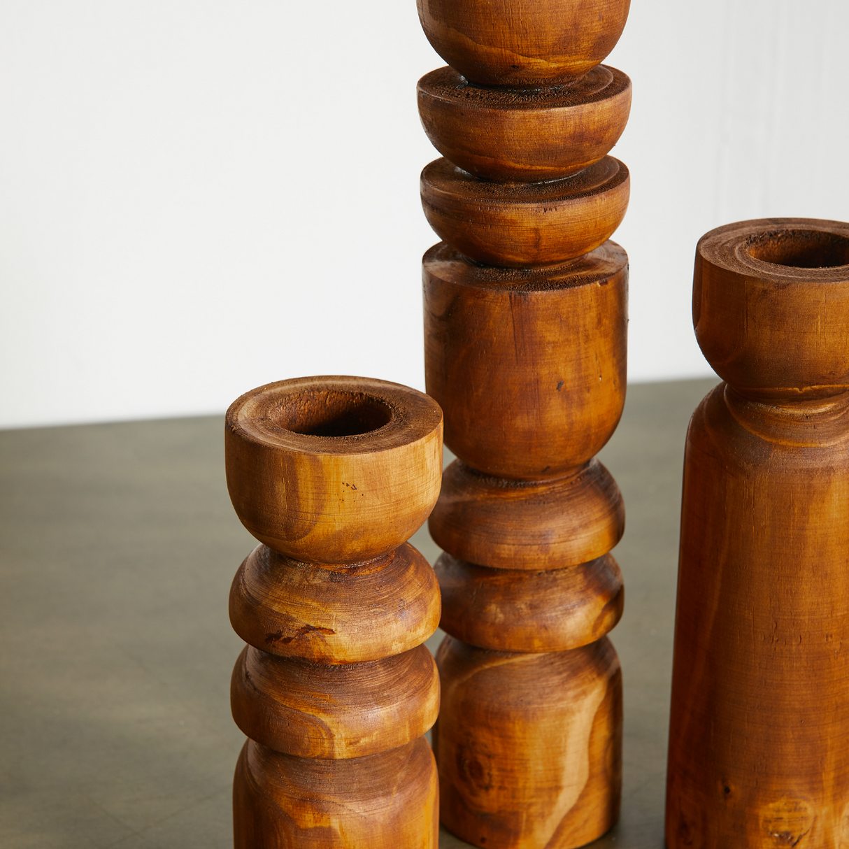 Abstract Wooden Tealight Totem Candle Holder-Décor-Parc Decor