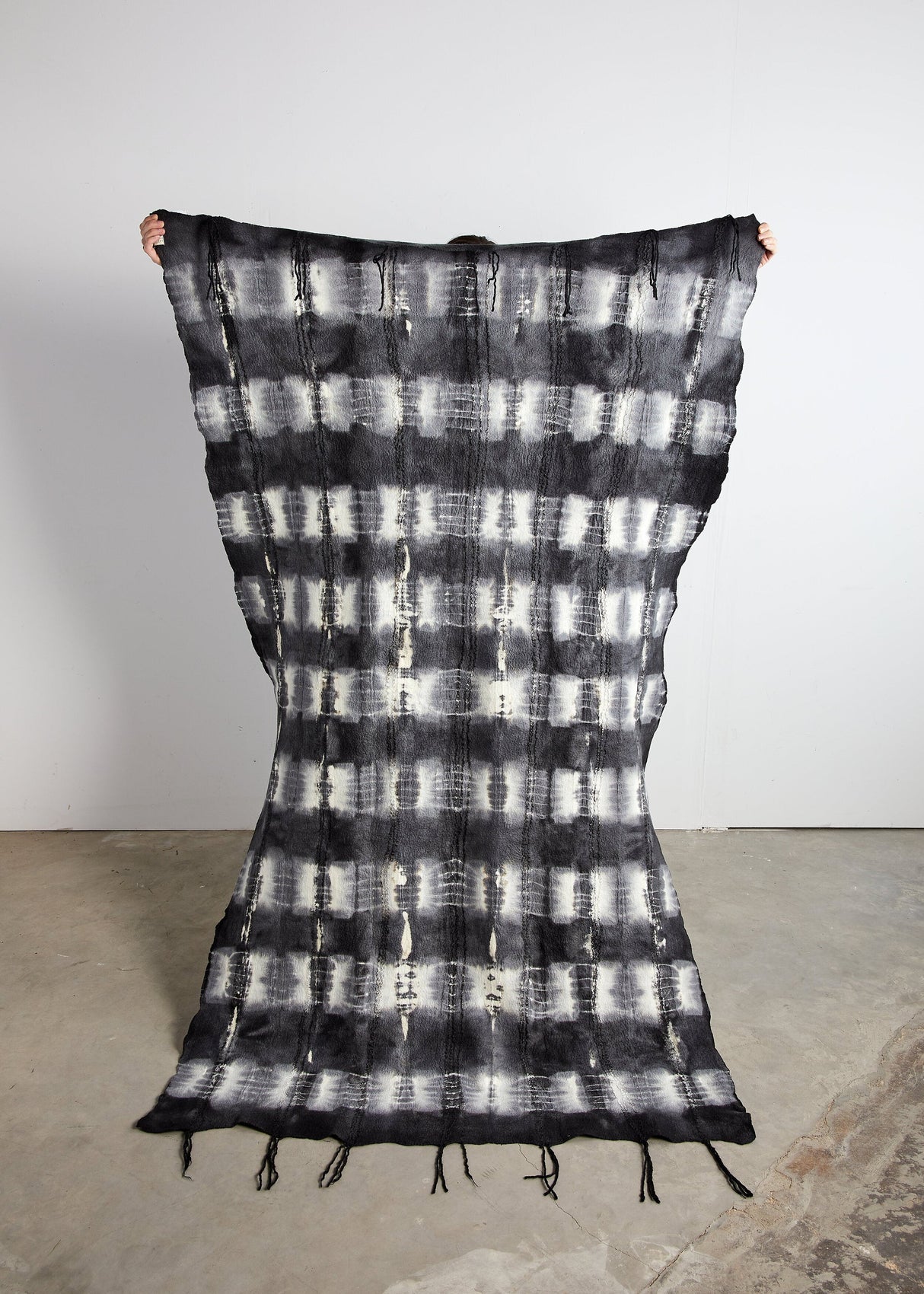 Adire Tye-Dye Lightweight Wool Throw Blanket-Throws & Blankets-Parc Decor