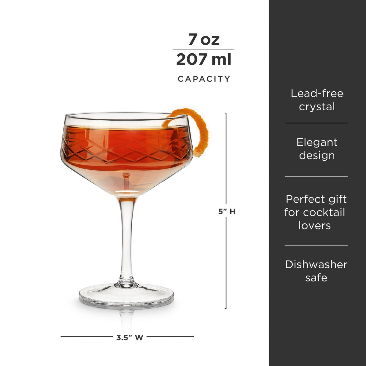Admiral Crystal Coupe Glasses