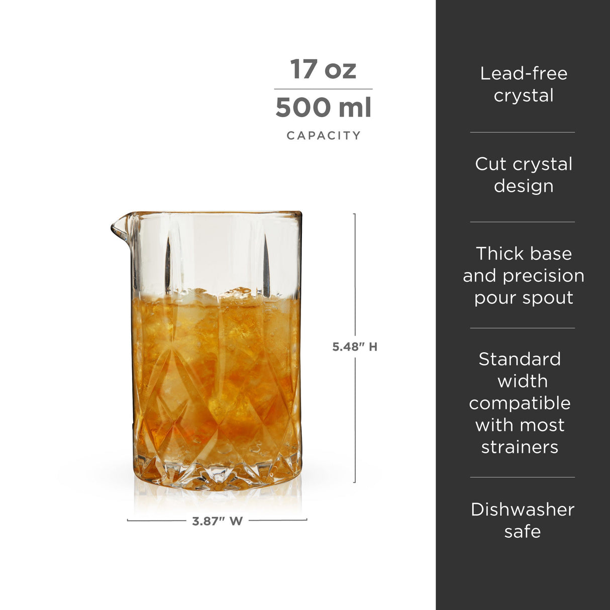 Admiral Crystal Mixing Glass-product_type::mixing-Parc Decor
