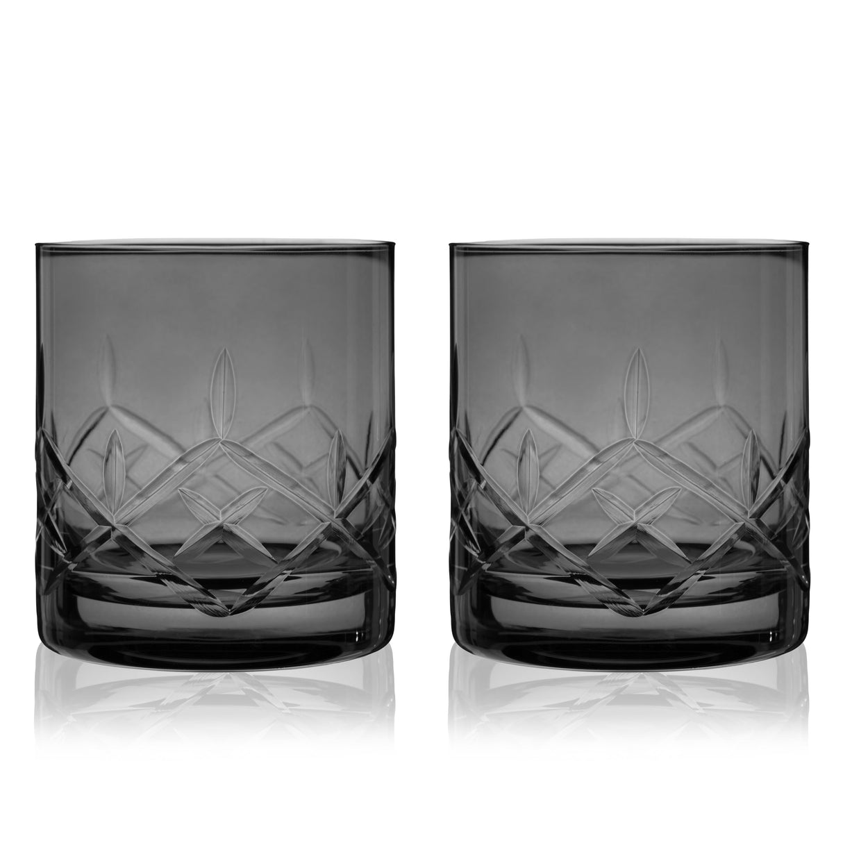 Admiral Crystal Rocks Glasses in Smoke Set of 2-product_type::stemless_cocktail_glasses-Parc Decor