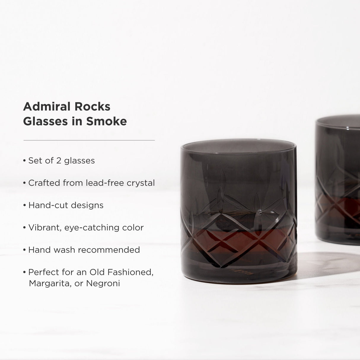 Admiral Crystal Rocks Glasses in Smoke Set of 2-product_type::stemless_cocktail_glasses-Parc Decor