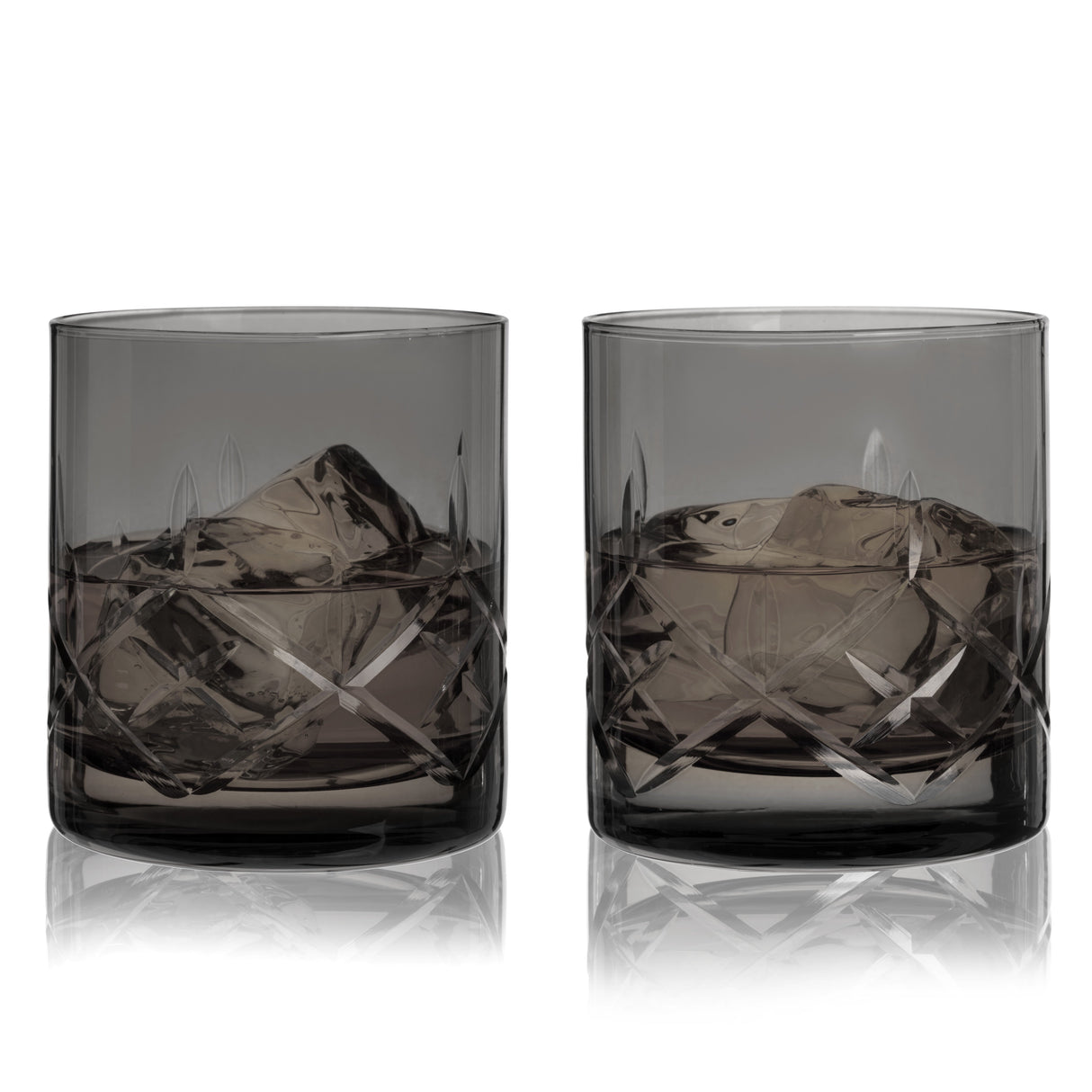 Admiral Crystal Rocks Glasses in Smoke Set of 2-product_type::stemless_cocktail_glasses-Parc Decor