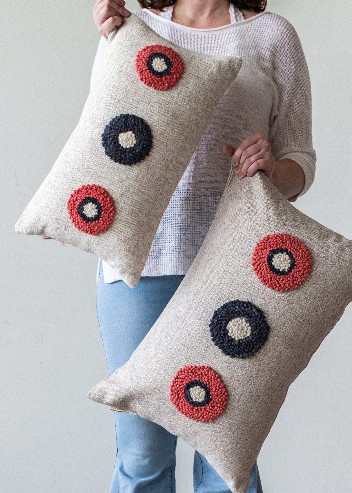 AfriScandi Circles Throw Pillow-Pillows-Parc Decor