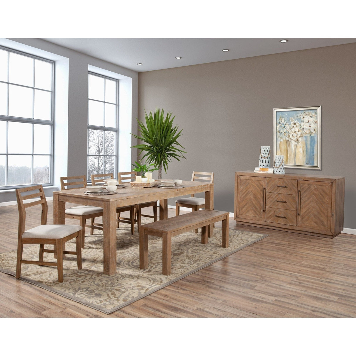 Aiden Side Chairs (Set of 2), Natural Weathered