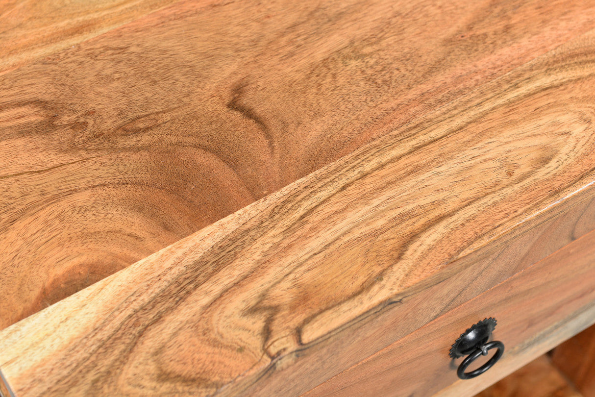 Ajmer Solid Wood Side Table-End table-Parc Decor