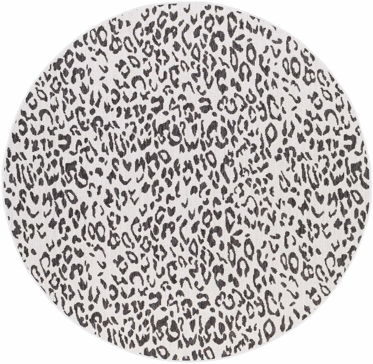 Alderbury White Leopard Print Rug-Rugs-Parc Decor